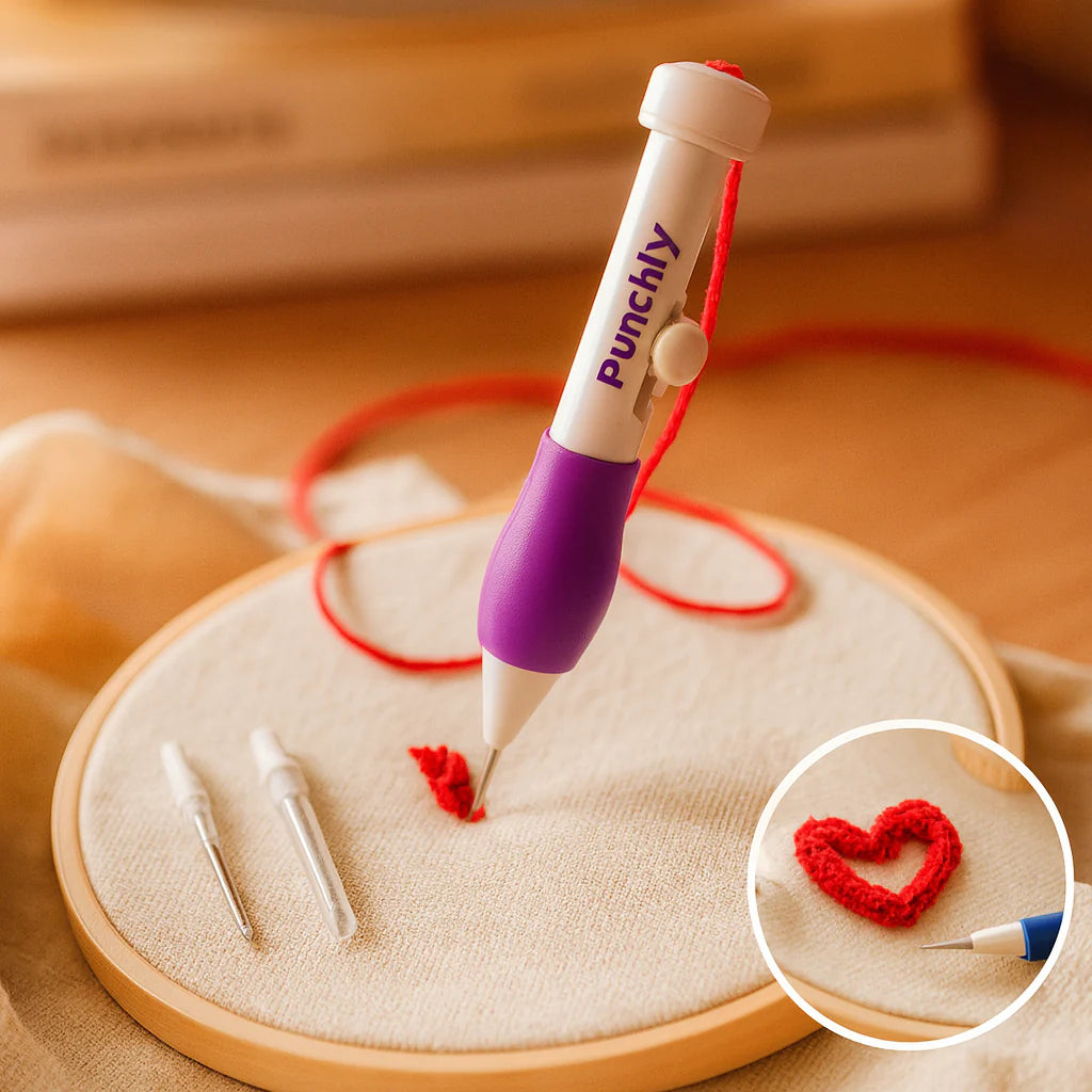 Punchly™ – Complete Punch Needle Embroidery Kit