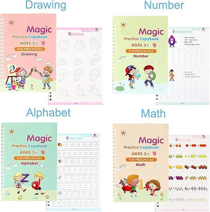 Sank Magic Practice Copybook, (4 Book+10 Refill+1 Pen+1 Grip)