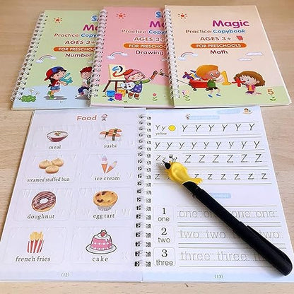 Sank Magic Practice Copybook, (4 Book+10 Refill+1 Pen+1 Grip)